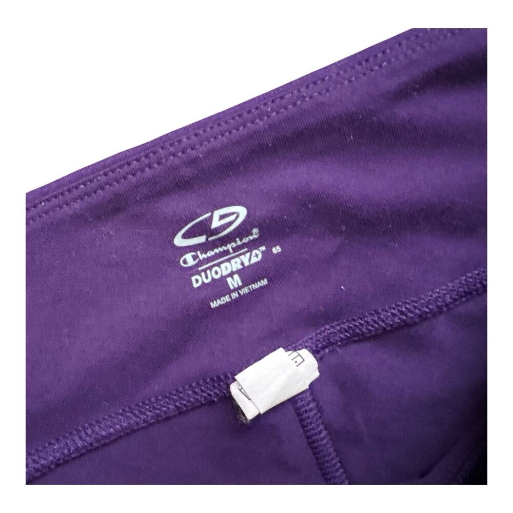 Champion C9 Capri Leggings Womens Medium Purple Colorblock DuoDry Cropped Yoga - Picture 6 of 6